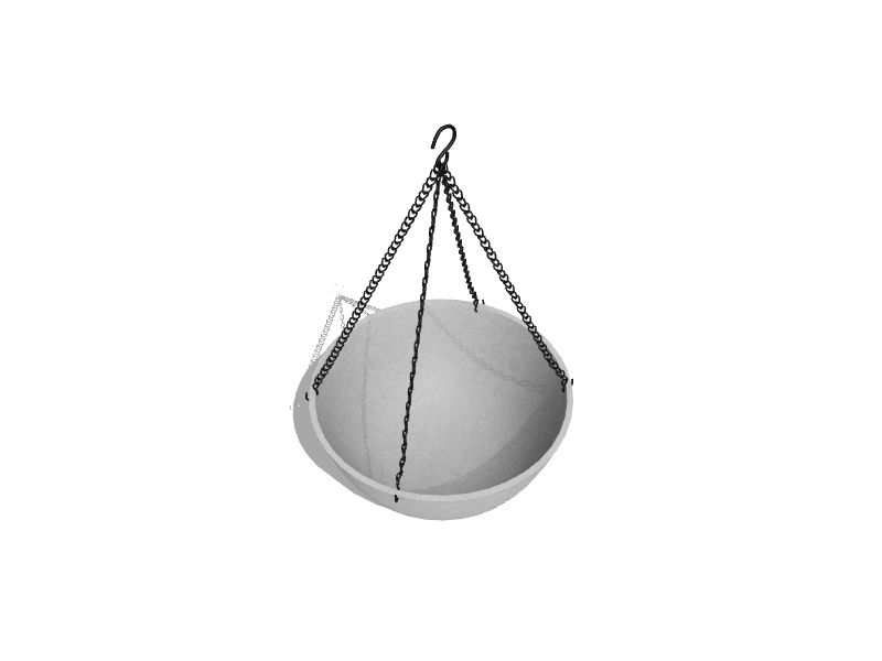 13.15-in W x 6.5-in H White Resin Contemporary/Modern Indoor/Outdoor Hanging Planter