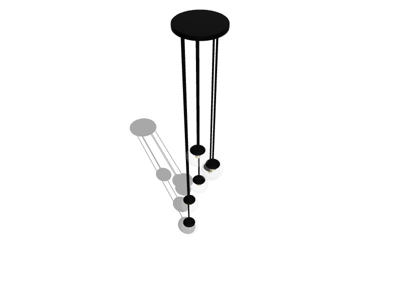 Greenwich 6-Light Black Modern/Contemporary Clear Glass Globe LED Hanging Pendant Light