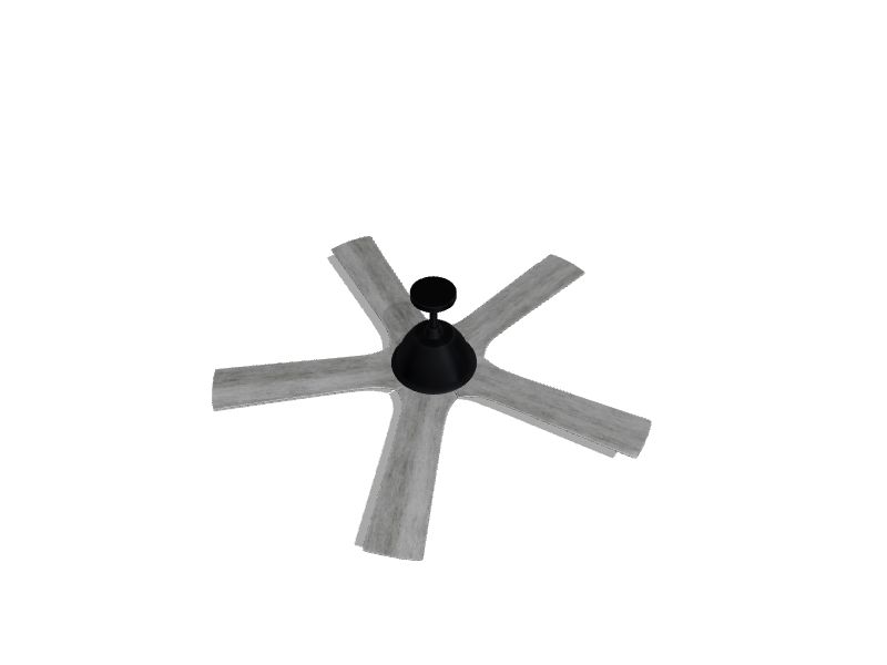 Cartersville 60-in Black Integrated LED Indoor/Outdoor Ceiling Fan with Light and Remote (5-Blade)