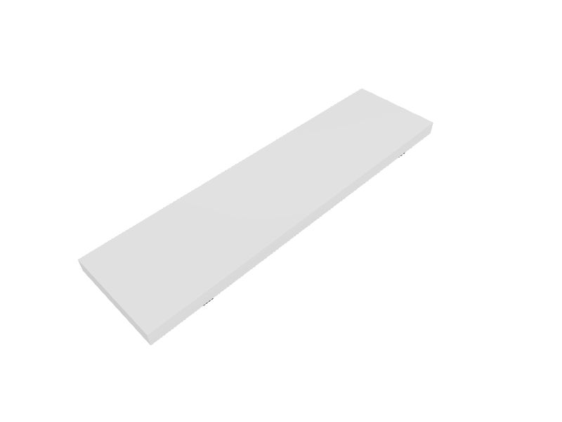 35.43-in L x 9.45-in D x 7.68-in H White Rectangular Bracket Shelf