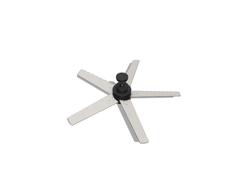 Flanagan 52-in Matte Black Indoor Ceiling Fan with Light and Wall-mounted Remote (5-Blade)