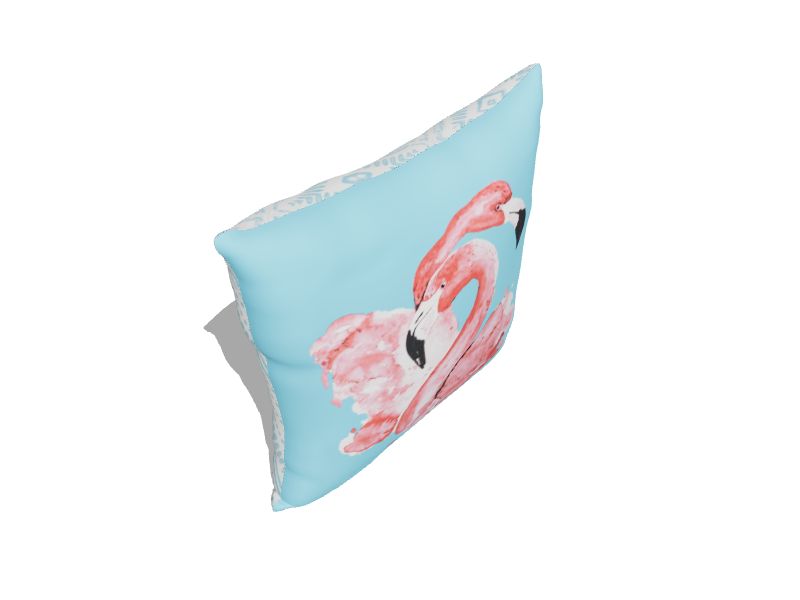 Animal Print Flamingo Splatter Ocean Square Animals Throw Pillow
