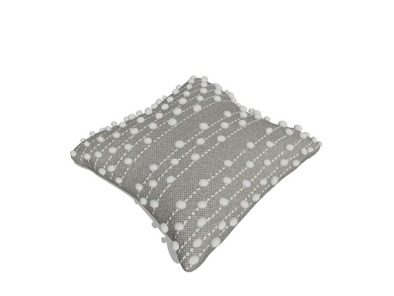 Striped Grey Square Throw Pillow