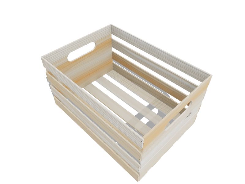 Pine Wood Crates 12.75-in W x 9.5-in H x 18-in D Unfinished Wood Stackable Milk Crate