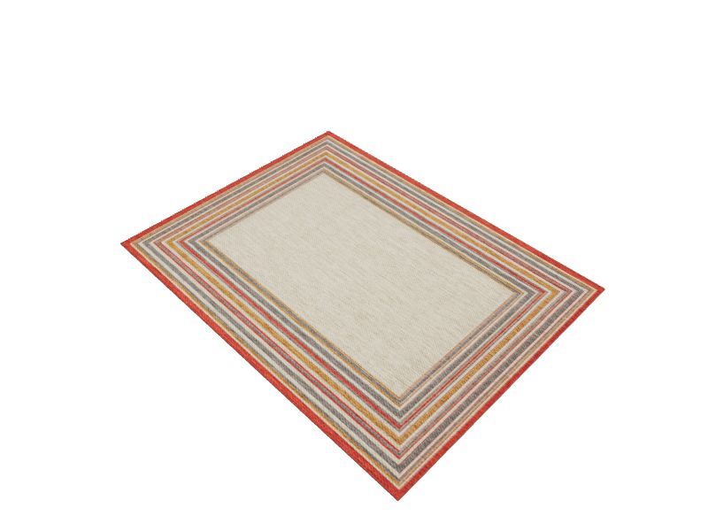 Red Border 8 X 10 (ft) Red Outdoor Area Rug