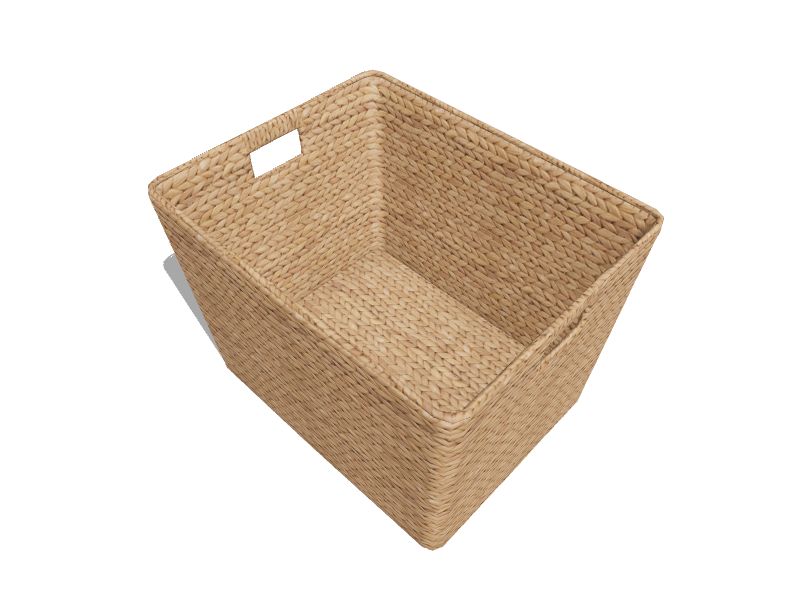 18-in W x 12-in H x 14.25-in D Natural Water Hyacinth Stackable Basket