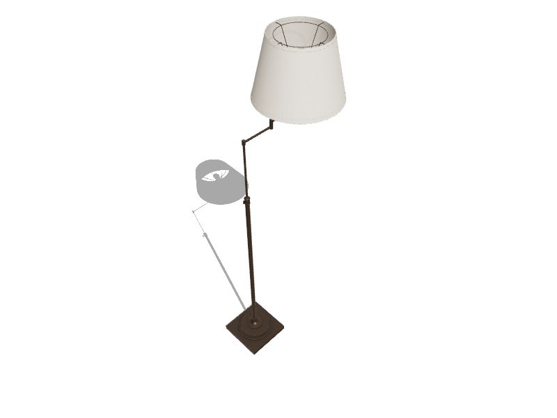 Hillam 64-in Bronze Swing-arm Floor Lamp