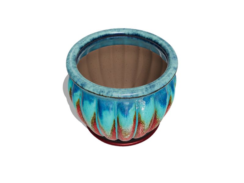 Small (0-8-Quart) 4.53-in W x 4.72-in H Ceramic Planter with Drainage Holes